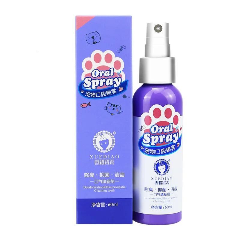 60ml Pet Spray Dog Oral Care Bad Breath Teeth Cleaning Breath Freshener Plaque Remover Pet Deodorant Pet Care Supply 60ml Pet Spray Dog Oral Care Bad Breath Teeth Cleaning Breath Freshener Plaque Remover Pet Deodorant Pet Care Supply