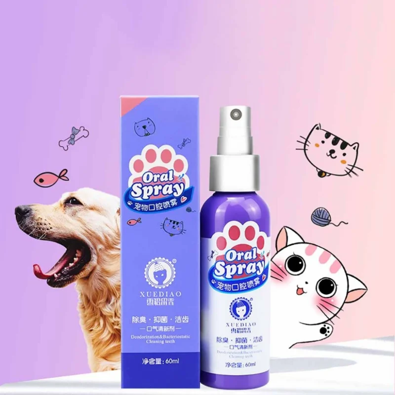 60ml Pet Spray Dog Oral Care Bad Breath Teeth Cleaning Breath Freshener Plaque Remover Pet Deodorant Pet Care Supply 60ml Pet Spray Dog Oral Care Bad Breath Teeth Cleaning Breath Freshener Plaque Remover Pet Deodorant Pet Care Supply