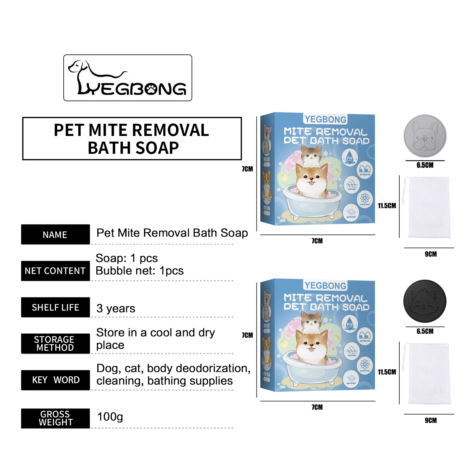 Pets Anti Mite Soap Itch Deodorant Eczema Fungus Odor Removal Shampoos Relief Itching Improve Cat Fur Dog Skin Cleaning Set 100g Pets Anti Mite Soap Itch Deodorant Eczema Fungus Odor Removal Shampoos Relief Itching Improve Cat Fur Dog Skin Cleaning Set 100g
