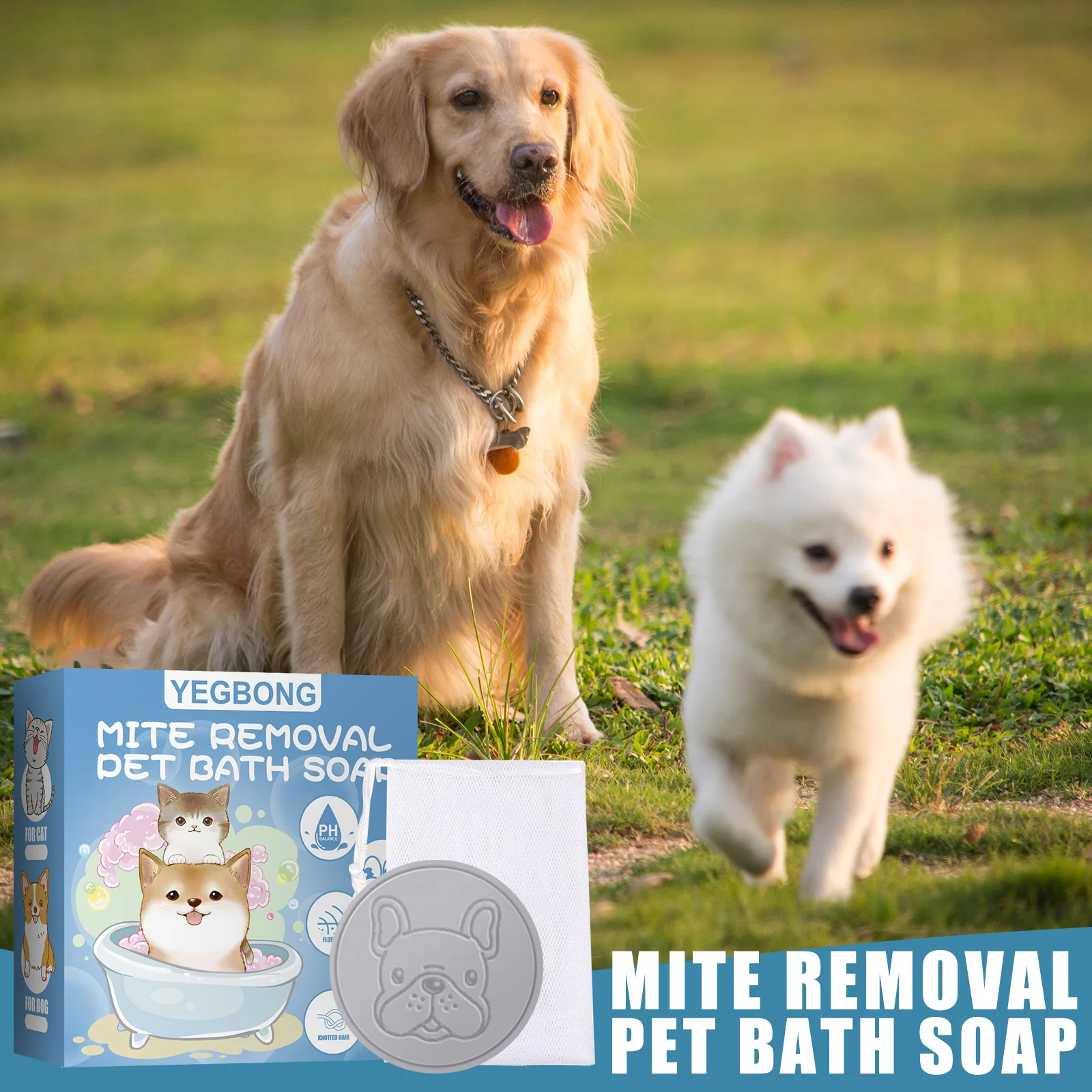 Pets Anti Mite Soap Itch Deodorant Eczema Fungus Odor Removal Shampoos Relief Itching Improve Cat Fur Dog Skin Cleaning Set 100g Pets Anti Mite Soap Itch Deodorant Eczema Fungus Odor Removal Shampoos Relief Itching Improve Cat Fur Dog Skin Cleaning Set 100g