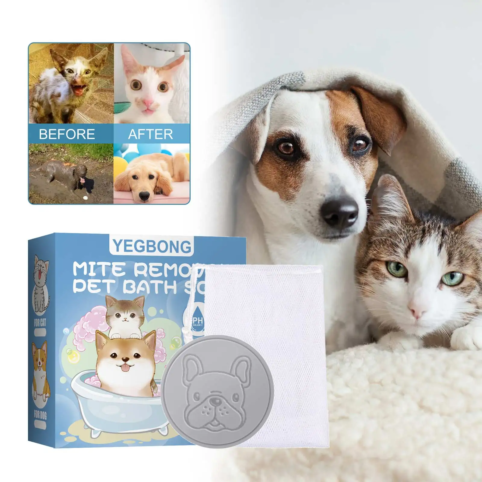 Pets Anti Mite Soap Itch Deodorant Eczema Fungus Odor Removal Shampoos Relief Itching Improve Cat Fur Dog Skin Cleaning Set 100g Pets Anti Mite Soap Itch Deodorant Eczema Fungus Odor Removal Shampoos Relief Itching Improve Cat Fur Dog Skin Cleaning Set 100g