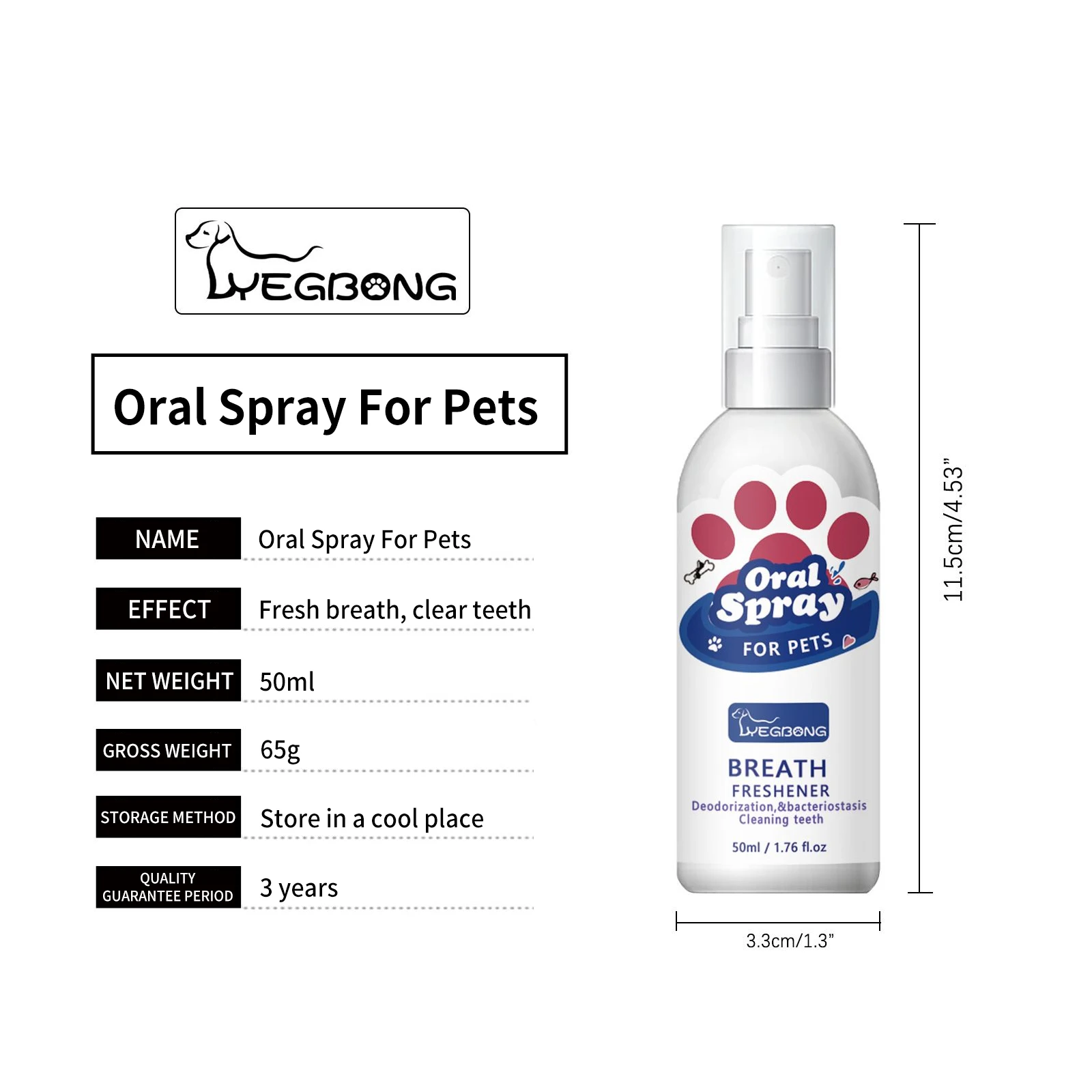 Pet Oral Cleanse Spray Prevent Calculus Bad Breath Teeth Cleaning Cat Mouth Fresh Odor Stains Remover Dog Deodorant Spray 50ml Pet Oral Cleanse Spray Prevent Calculus Bad Breath Teeth Cleaning Cat Mouth Fresh Odor Stains Remover Dog Deodorant Spray 50ml