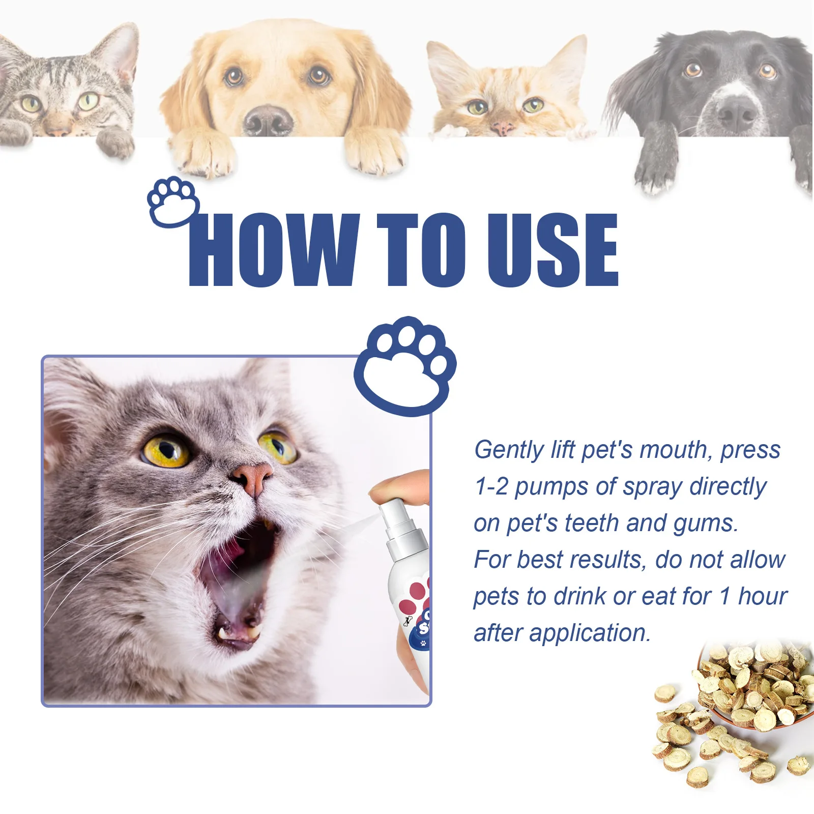 Pet Oral Cleanse Spray Prevent Calculus Bad Breath Teeth Cleaning Cat Mouth Fresh Odor Stains Remover Dog Deodorant Spray 50ml Pet Oral Cleanse Spray Prevent Calculus Bad Breath Teeth Cleaning Cat Mouth Fresh Odor Stains Remover Dog Deodorant Spray 50ml
