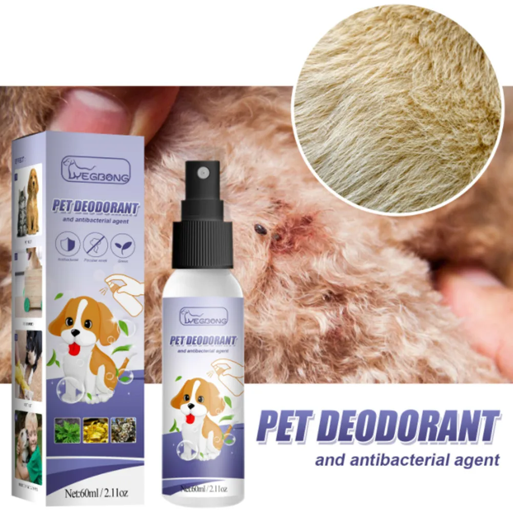 60ml Pet Dog Cat Odor Deodorant Dog Pet Cat Deodorant Spray Dog Pet Cat Odor Liquid Perfume Spray