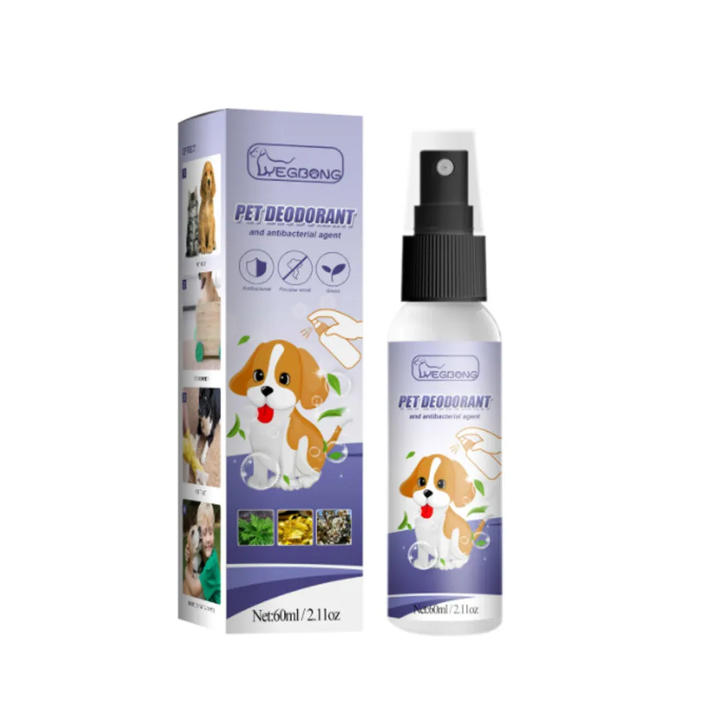 60ml Pet Dog Cat Odor Deodorant Dog Pet Cat Deodorant Spray Dog Pet Cat Odor Liquid Perfume Spray