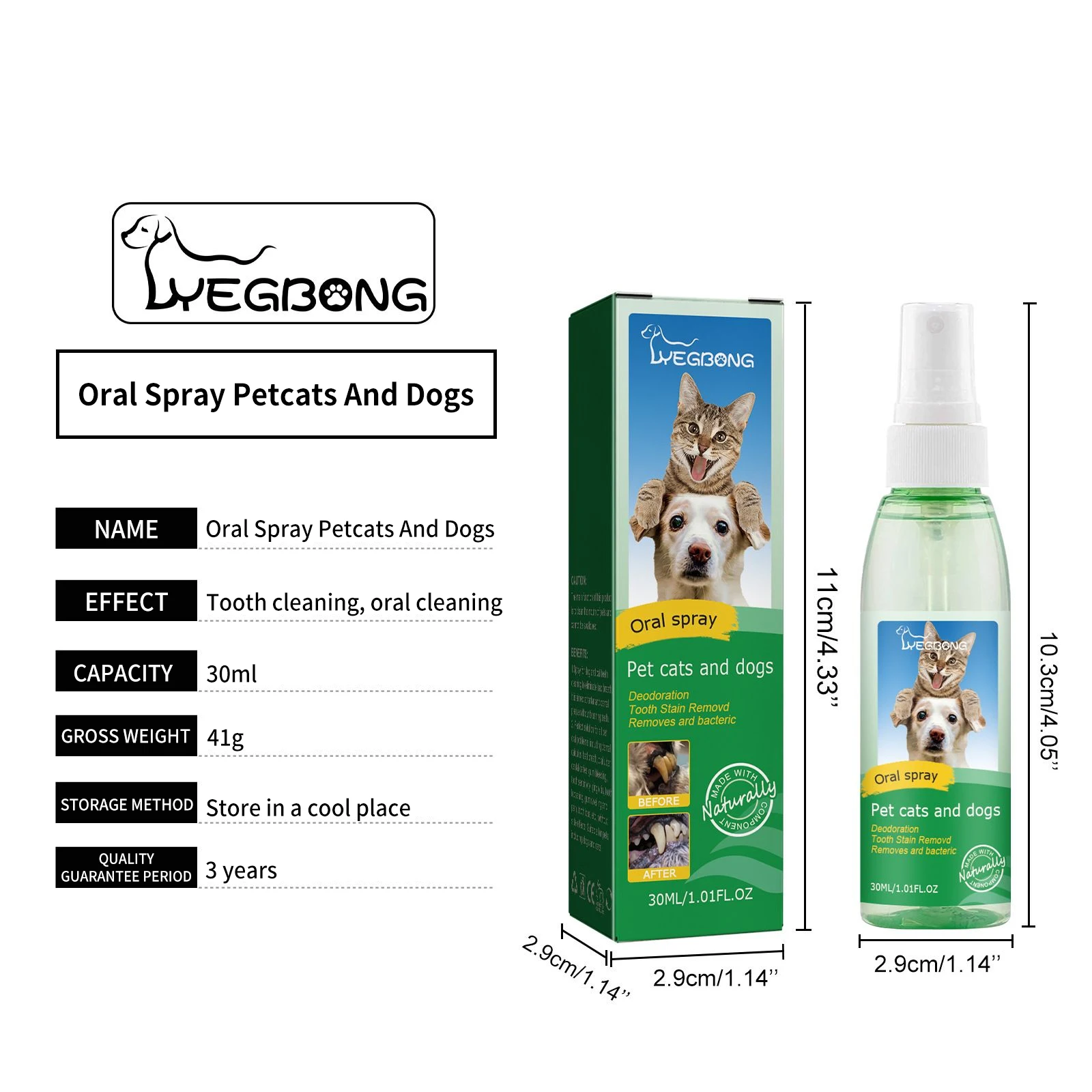 Pet Tooth Cleaning Spray Cat Dog Mouth Fresh Teeth Clean Deodorant Prevent Calculus Remove Tooth Stains Pet Oral Cleanse Liquid