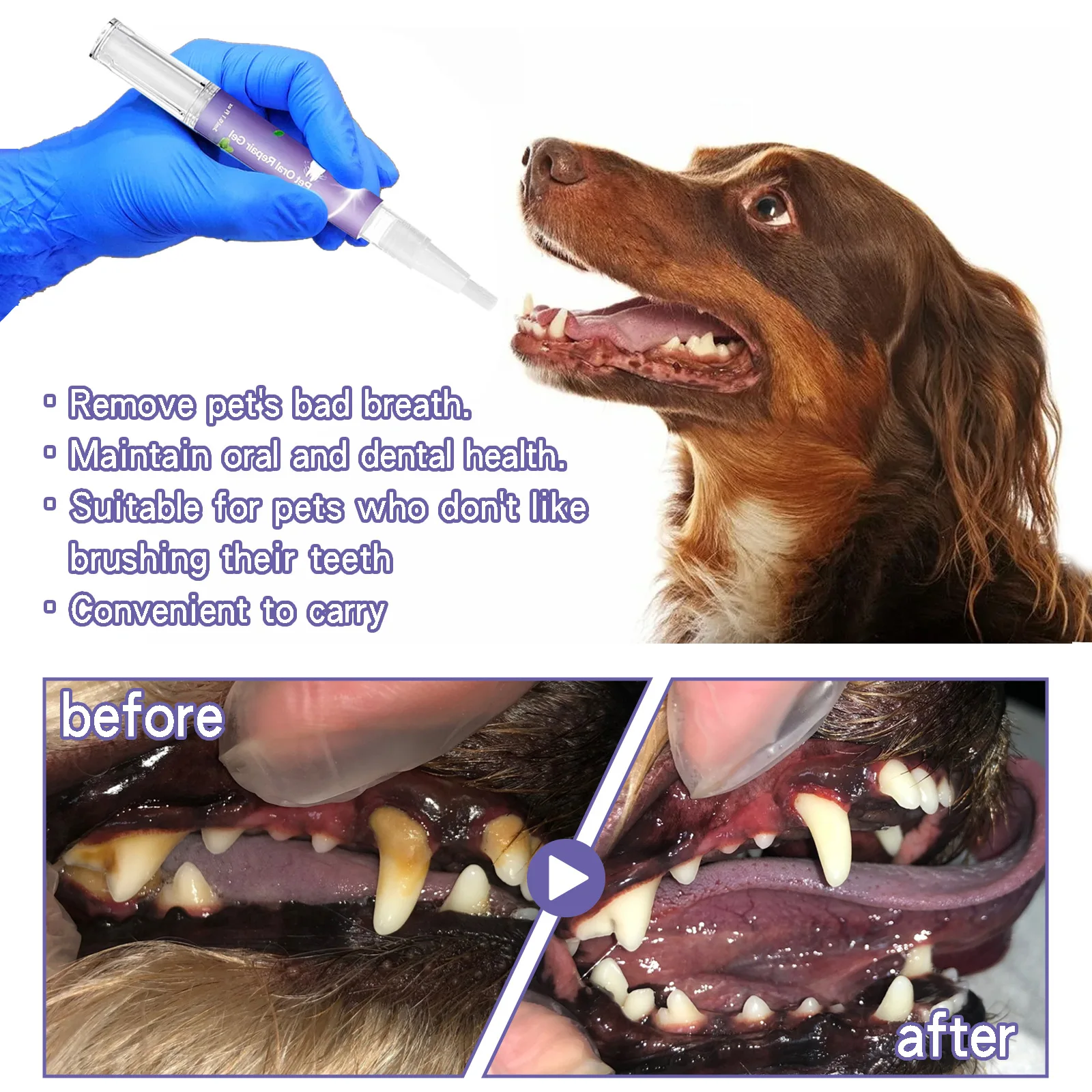 Pet Teeth Cleaner Pen Prevent Calculus Cat Mouth Fresh Teeth Stains Tartar Removal Kitten Bad Breath Oral Cleaning Dog Deodorant
