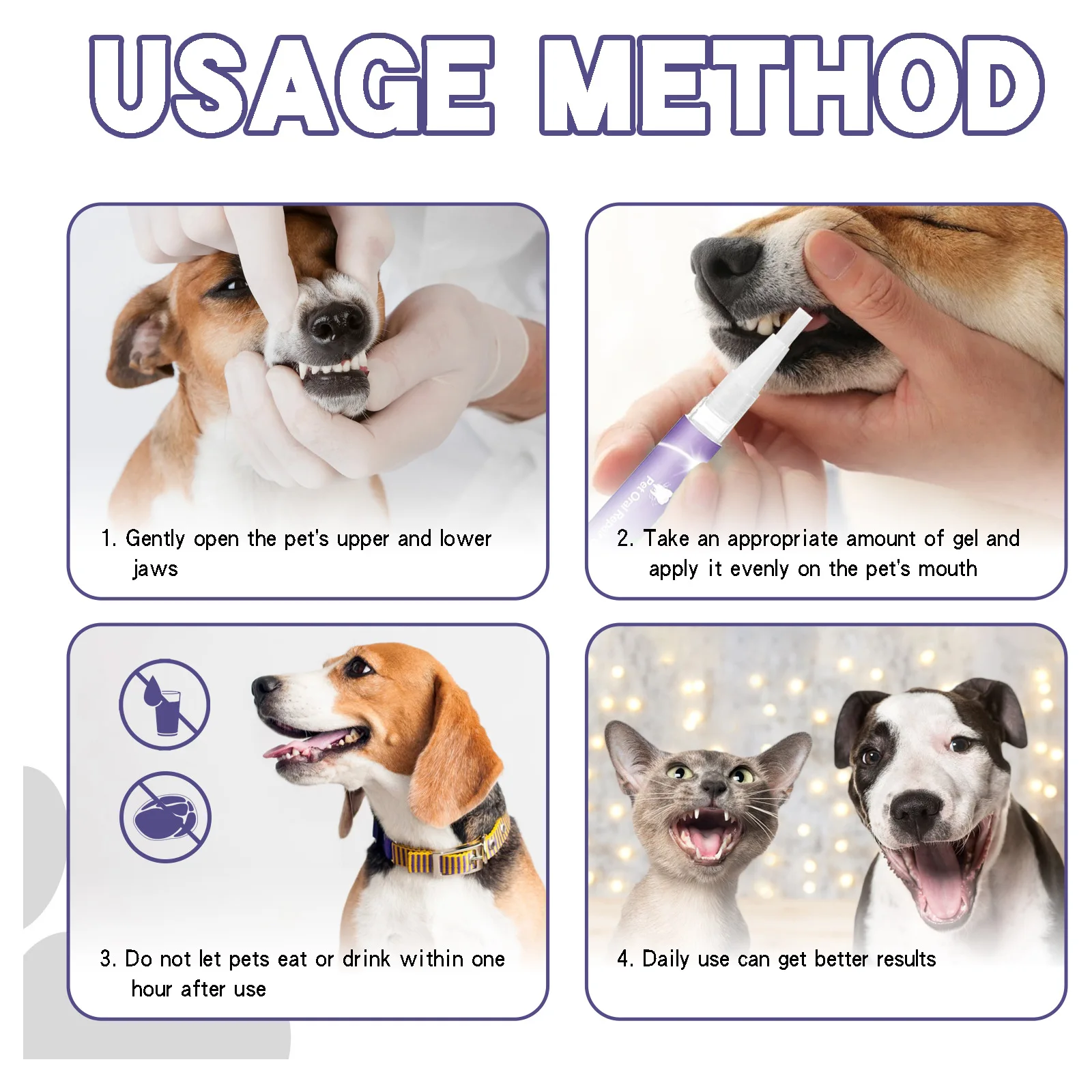 Pet Teeth Cleaner Pen Prevent Calculus Cat Mouth Fresh Teeth Stains Tartar Removal Kitten Bad Breath Oral Cleaning Dog Deodorant