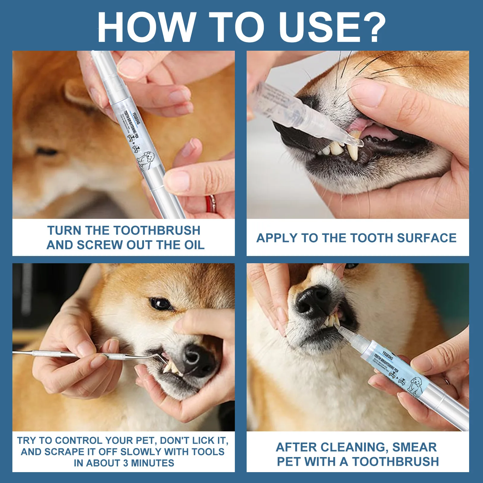 Pet Teeth Cleaner Pen Cats Tartar Dental Stones Remover Fresh Bad Breath Deodorant Reduce Tooth Calculus Dog Oral Cleaning Pen